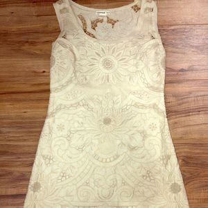 Vivienne tam mini embroidered dress